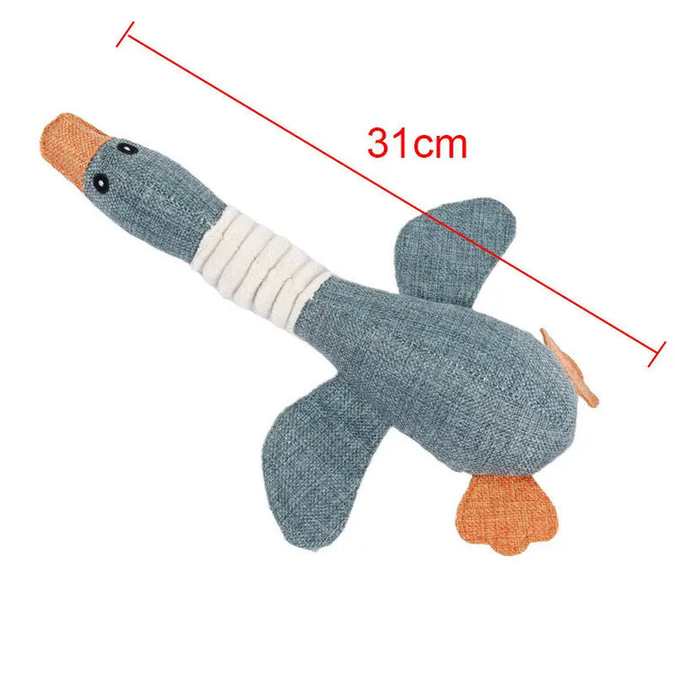 Simulated Duck Dog Toy Whistle Generator Grinding Teeth Cleaning Interactive Linen Pet Dog Toys For Training