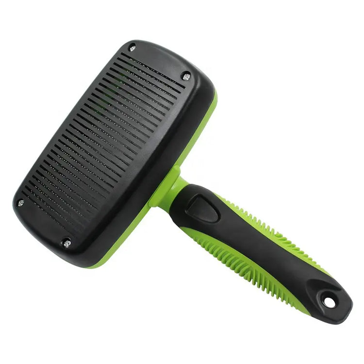 Pet groomer grooming hair removal self cleaning slicker brush for dogs and cats