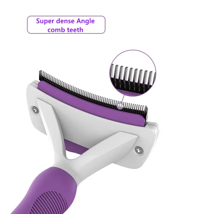 Pet hair removal brush Stainless Steel V Angle tight teeth pet hair remover cat dog hair removal comb