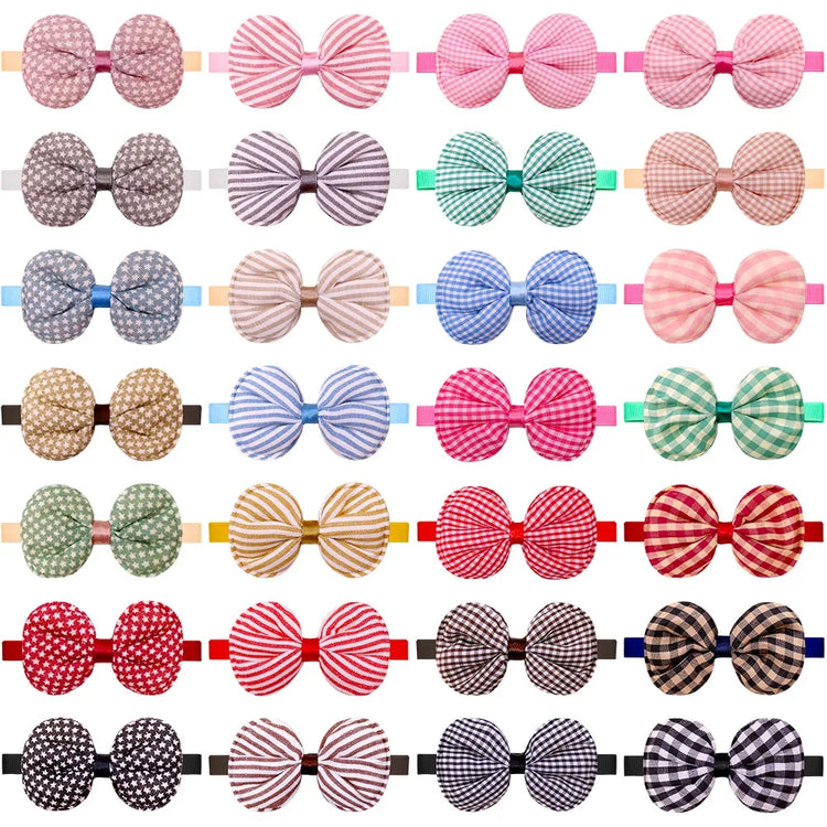 50/100pcs Small Dog Cat Bow Tie Stripe Pet Dog Bowties Collar Dog Fashion Grooming Accessoreis Cute Dogs Supplies For Small Dogs