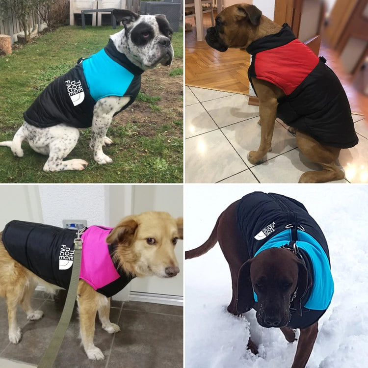 Waterproof Warm Dog Clothes Pet Coat Winter Vest Padded Zipper Jacket Dog Clothing for Small Medium Big Dogs