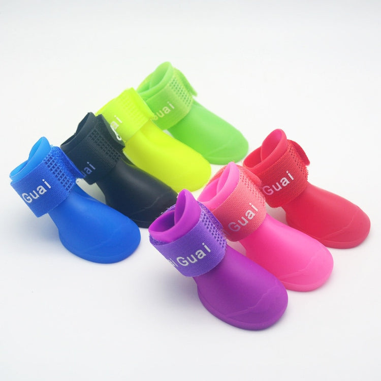 Pet rain shoes dog cat anti-slip rubber boot dogs cats foot cover puppy waterproof socks small medium dogs protect the paw